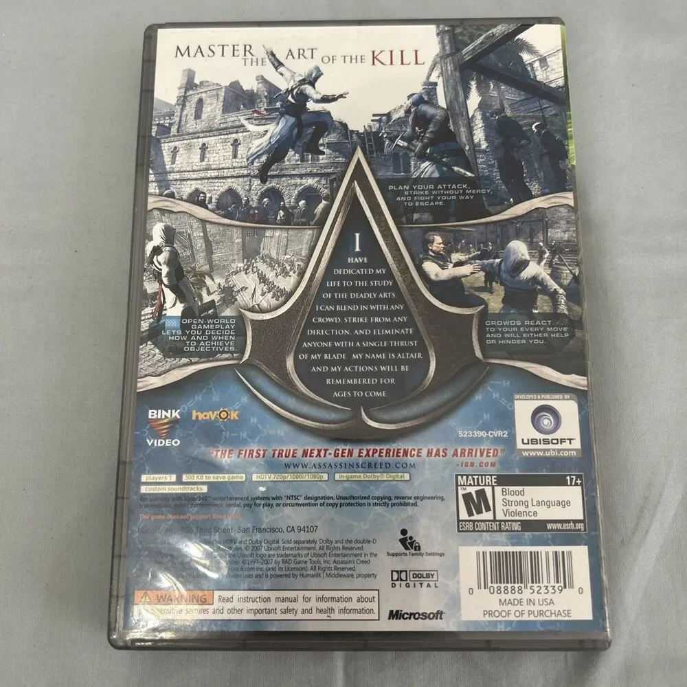 Xbox 360 Assassin's Creed Platinum Hits Video Game